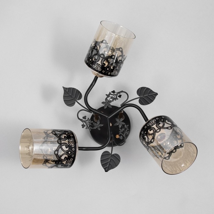 Люстра "Рузанна" 3хЕ27 40Вт черно-золотой 58х58х27 см BayerLux