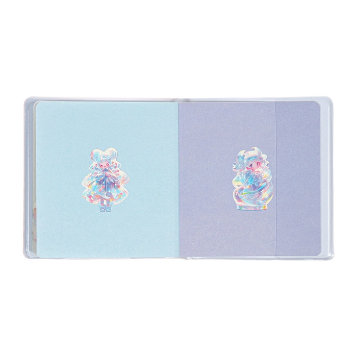 Записная книжка подарочная 96л,линия, цветной блок,обложка ПВХ 3D Аниме (9,5х10,5см)
