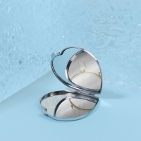 Зеркало складное, 7 &times; 6 см, цвет серебристый