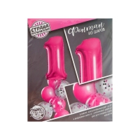 Набор воздушных шаров &laquo;1 годик&raquo;, для девочки, с конфетти, фольга, латекс, 8 шт.