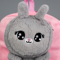 Рюкзак детский плюшевый для девочки &laquo;Зайка&raquo;, цвет розовый