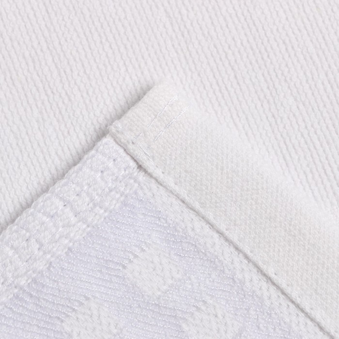 Полотенце махровое LoveLife "Square" 70х130 см, цвет белый, 100% хл, 380 гр/м2