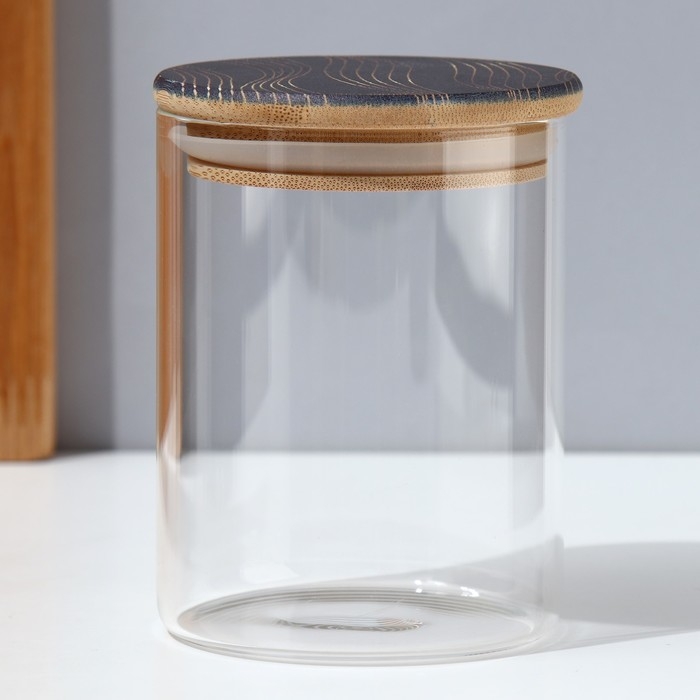 Банка для хранения сыпучих продуктов и круп &laquo;Геометрия&raquo;, 450 мл