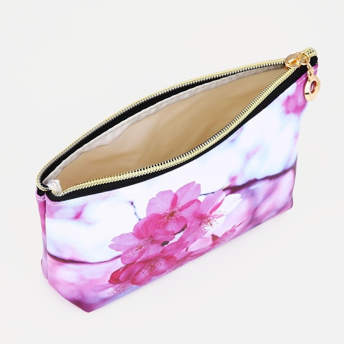 Косметичка на молнии, цвет белый/розовый/сиреневый Косметичка на молнии, цвет белый/розовый/сиреневый