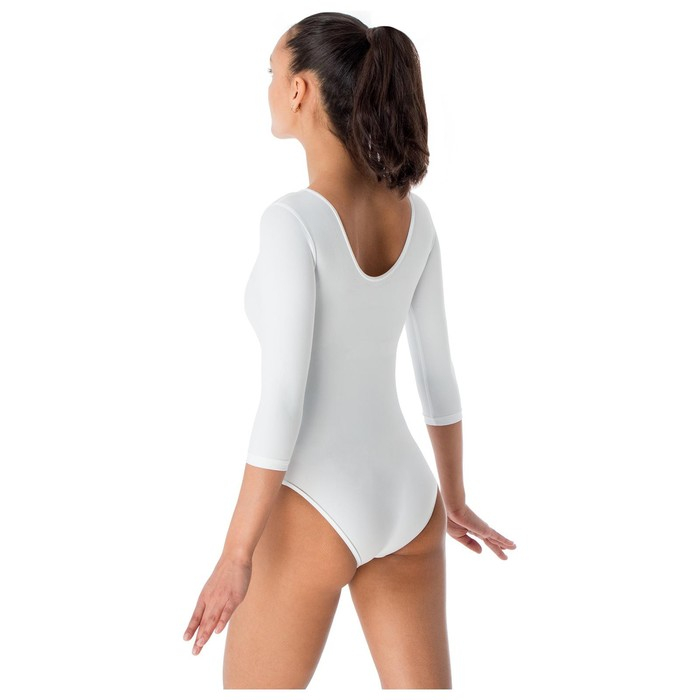 Купальник для гимнастики и танцев Grace Dance, р. 40, цвет белый