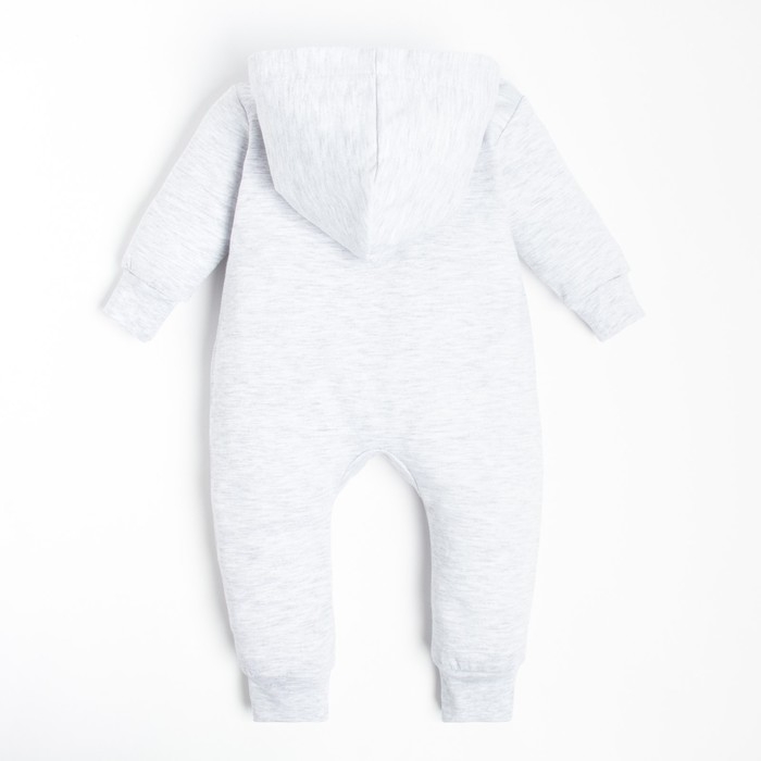 Комбинезон с капюшоном Крошка Я "Princess", рост 74-80 см, цвет серый