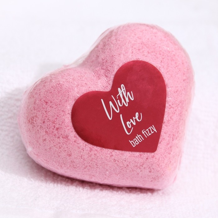 Бомбочка для ванн &laquo;Сердце&raquo; With love, 130 г