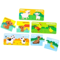 Мягкий пазл для малышей &laquo;Кто моя мама?&raquo;, 5 пазлов, Крошка Я