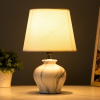 Настольная лампа "Кумп" E14 40Вт белый-серый 20х20х30 см RISALUX