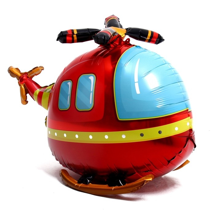 Шар фольгированный 32" &laquo;Большой вертолёт&raquo;, красный