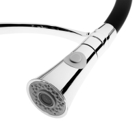 Смеситель для кухни ZEIN, гибкий излив, картридж керамика 40 мм, латунь, хром/черный Смеситель для кухни ZEIN, гибкий излив, картридж керамика 40 мм, латунь, хром/черный