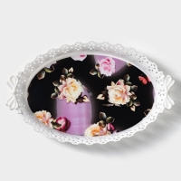 Поднос овальный Доляна &laquo;Пастораль&raquo;, 36&times;22&times;5 см, цвет МИКС