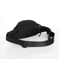 Поясная сумка на молнии, 2 кармана, цвет чёрный