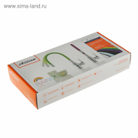 Смеситель для кухни Accoona A9890G, однорычажный, с силиконовым изливом, белый/хром