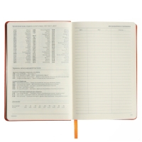 Ежедневник недатированный А5, 160 листов MEGAPOLIS VELVET, твёрдая обложка, искусственная кожа, ляссе, на резинке, тонированный блок 70 г/м2, оранжевый