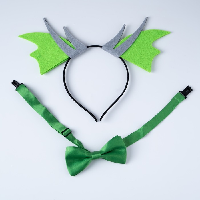 Карнавальный набор «Дракон» (ободок+бабочка+ аксессуар) Карнавальный набор «Дракон» (ободок+бабочка+ аксессуар)