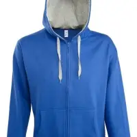 Толстовка мужская на молнии Soul Men 290 с контрастным капюшоном, ярко-синий, размер S Толстовка мужская на молнии Soul Men 290 с контрастным капюшоном, ярко-синий, размер S