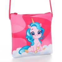 Сумка-кошелёк, для девочки через плечо "Волшебный единорог", 13х13х2 см Сумка-кошелёк, для девочки через плечо "Волшебный единорог", 13х13х2 см