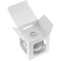 Елочный шар Finery Shine, 10 см, глянцевый серебристый с глиттером Елочный шар Finery Shine, 10 см, глянцевый серебристый с глиттером