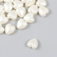 Бусины для творчества пластик "Жемчужные сердца с узорами" набор 30 шт 0,5х1,1х1,2 см Бусины для творчества пластик "Жемчужные сердца с узорами" набор 30 шт 0,5х1,1х1,2 см