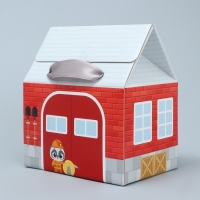 Коробка подарочная складная, упаковка, &laquo;Пожарная станция &raquo;, 15 х 18 х 10 см