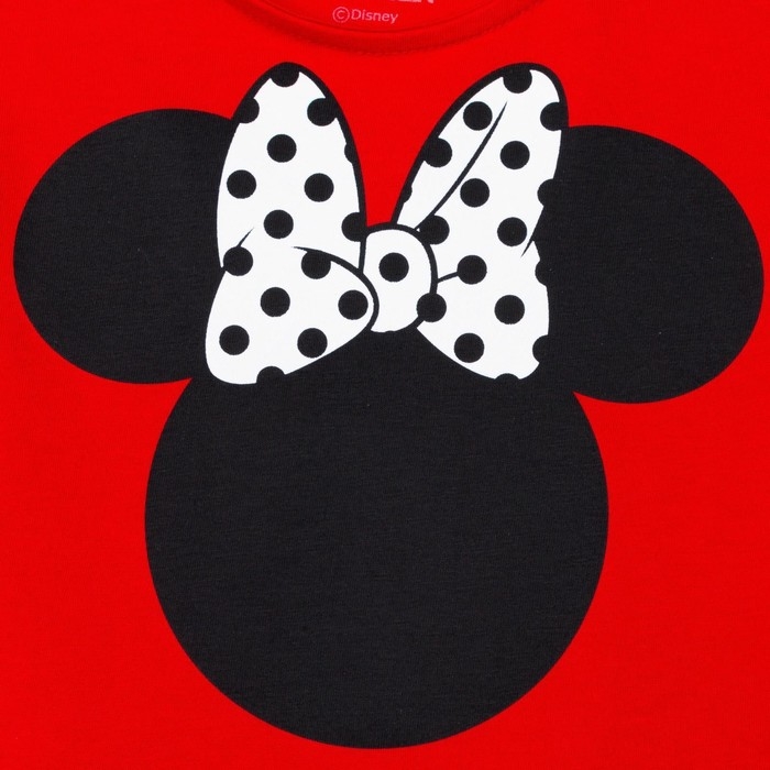 Футболка детская укороченная &laquo;ММ&raquo; Минни Маус, цвет красный