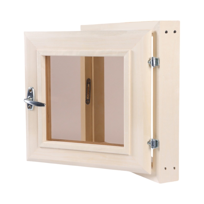 Окно, 40&times;40см, двойное стекло ЛИПА, бронза