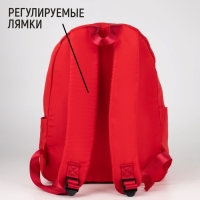 Рюкзак школьный текстильный Burm with IDEA, цвет красный, 38 х 12 х 30 см