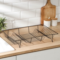 Сушилка для посуды Доляна, 47,5&times;32&times;9 см, цвет чёрный