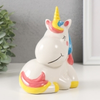 Копилка керамика "Единорожка спит сидя" 12х9,5х16 см Копилка керамика "Единорожка спит сидя" 12х9,5х16 см