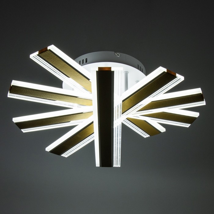 Люстра с ПДУ "Джема" LED 140Вт 3000-6000Вт RGB золото 50х50х12см BayerLux