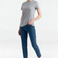 Футболка женская T-bolka Stretch Light Lady, серый меланж, размер XXL