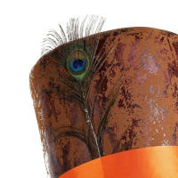 Шляпа карнавальная "Цилиндр" с волосами р-р 56-58 Шляпа карнавальная "Цилиндр" с волосами р-р 56-58