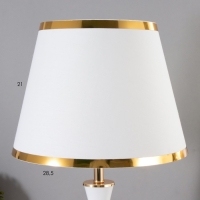 Настольная лампа "Елизавета" E27 40Вт бело-золотой 25х25х37 см RISALUX