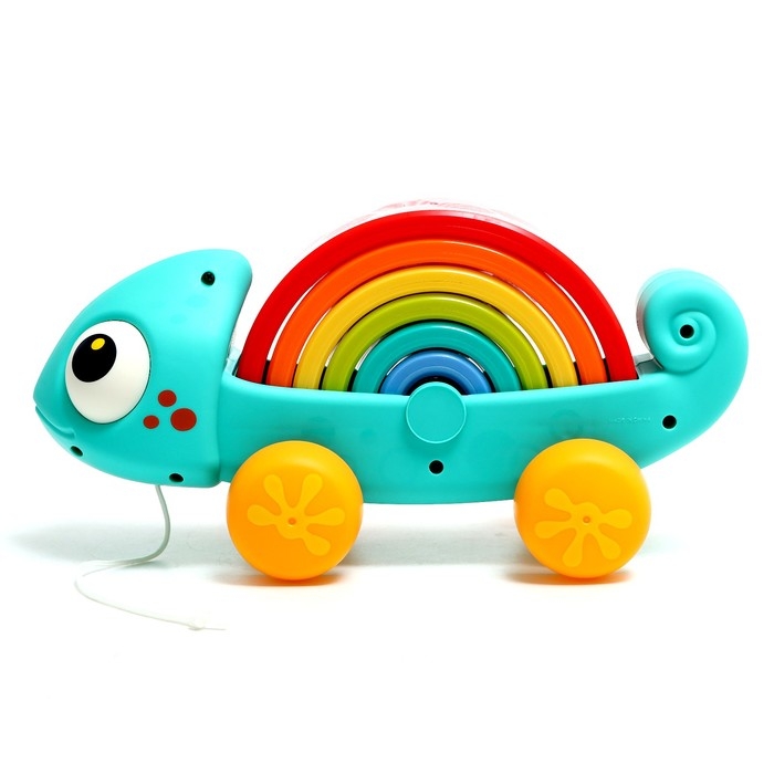 Развивающая каталка &laquo;Радужный хамелеон&raquo;