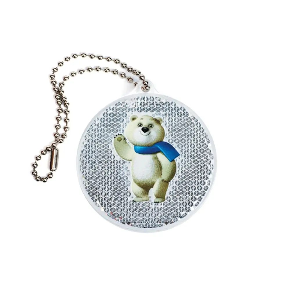 Пешеходный светоотражатель &laquo;Круг&raquo;, белый