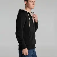 Толстовка унисекс на молнии Sherpa черная, размер L Толстовка унисекс на молнии Sherpa черная, размер L