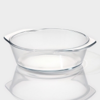 Кастрюля с крышкой из жаропрочного стекла для запекания Доляна &laquo;Фуэго&raquo;, 1,5 л, 23,5&times;20&times;6,5 см