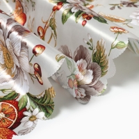 Скатерть Доляна "Цветочный день" 145х300 см, 100% п/э