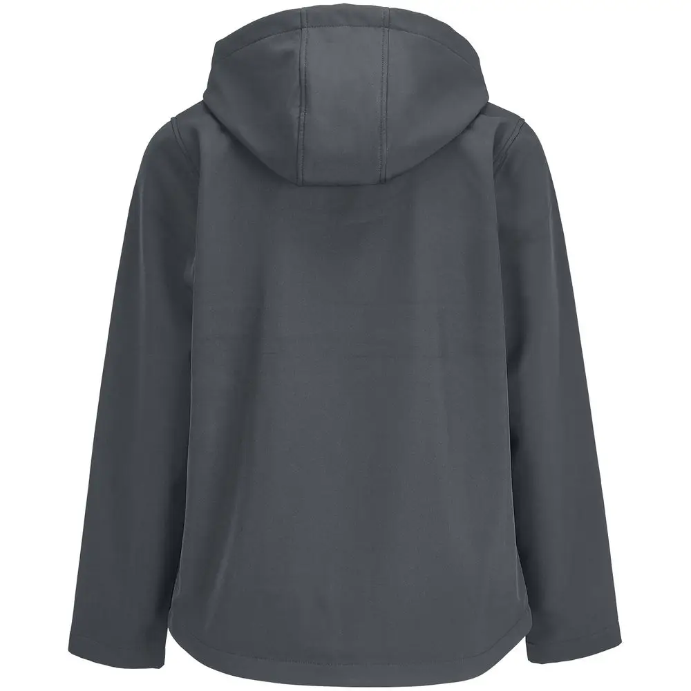 Куртка софтшелл с капюшоном женская Race Women, темно-серая, размер 3XL