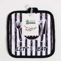 Прихватка Доляна "Eat" 17х17 см, 100% п/э