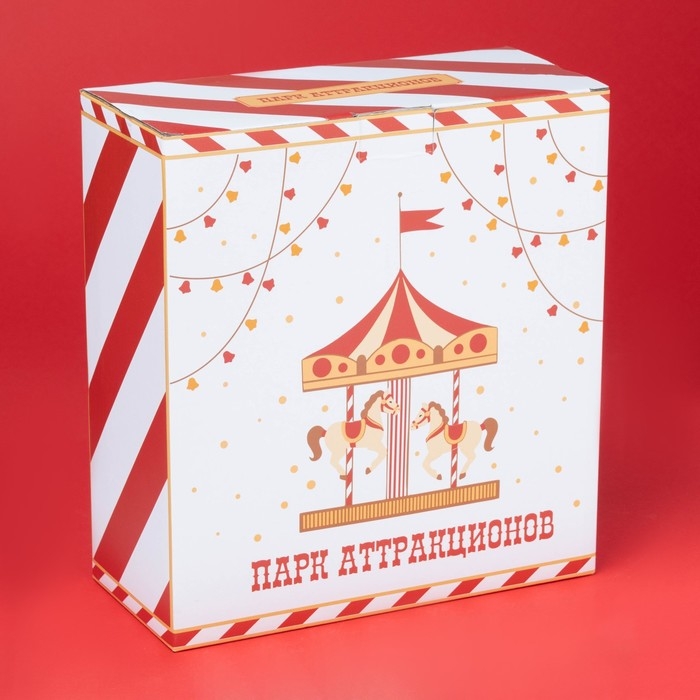 Блинница новогодняя Доляна &laquo;Парк аттракционов&raquo;, d=23 см, керамика, цвет белый