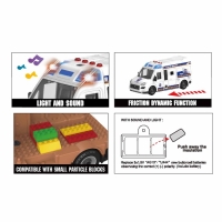 Конструктор винтовой &laquo;Пожарный фургон&raquo;, свет, звук, инерция, 50 деталей