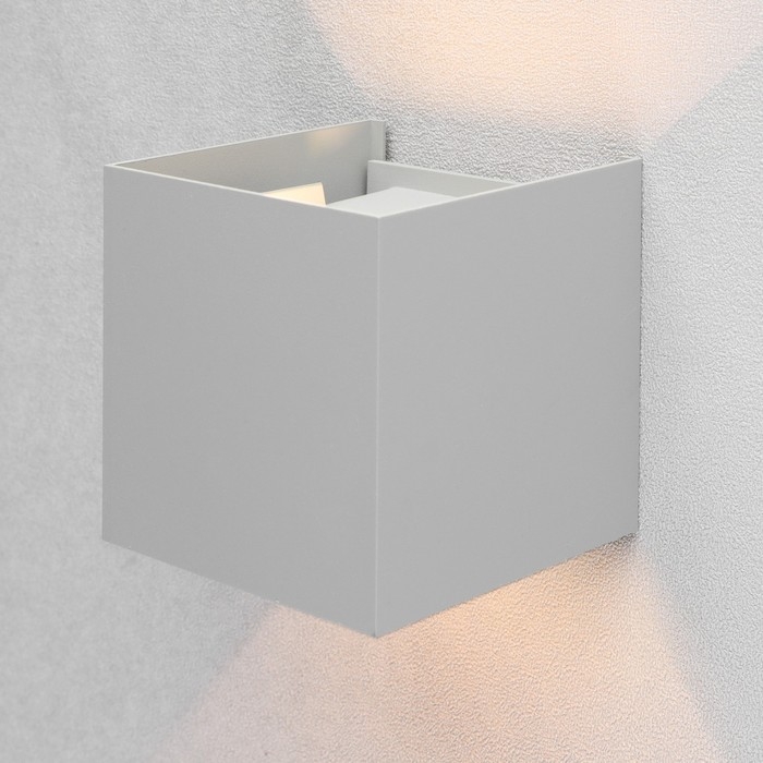 Светильник светодиодный настенный FSD-004, 6 Вт, 450 Лм, 3000К, IP54, 220 В, металл, серый