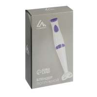 Блендер Luazon LBR-23, погружной, 250 Вт, 1 скорость, бело-фиолетовый Блендер Luazon LBR-23, погружной, 250 Вт, 1 скорость, бело-фиолетовый