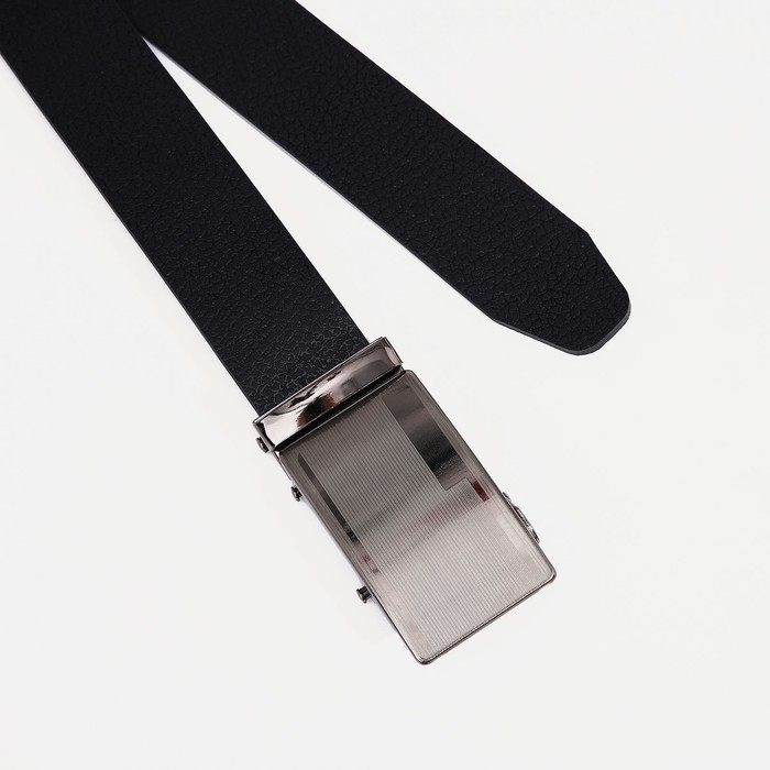 Ремень мужской, ширина 3,5 см, пряжка автомат, цвет чёрный Ремень мужской, ширина 3,5 см, пряжка автомат, цвет чёрный