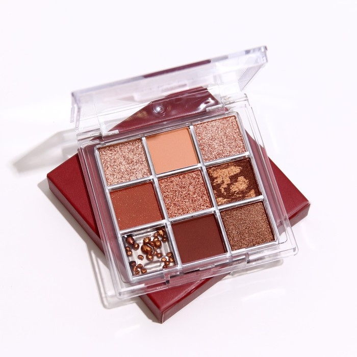 Профессиональная палетка теней для век с глиттером 9 цветов Профессиональная палетка теней для век с глиттером 9 цветов
