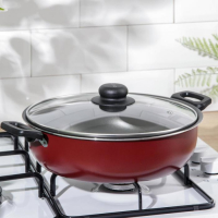 Жаровня «Эксперт», 3,5 л, d=26 см, стеклянная крышка, антипригарное покрытие, цвет бордовый Жаровня «Эксперт», 3,5 л, d=26 см, стеклянная крышка, антипригарное покрытие, цвет бордовый