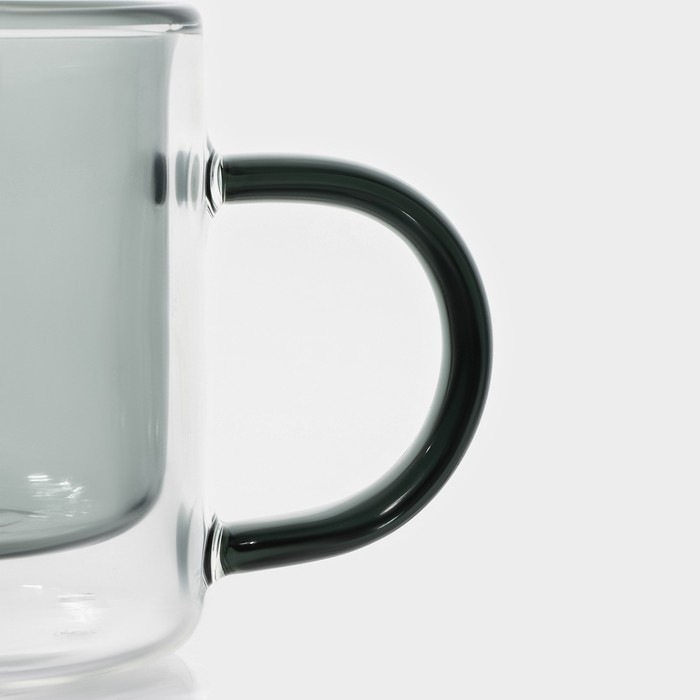 Кружка с двойными стенками Magistro «Дуо», 250 мл, 12×8,5×7,7 см Кружка с двойными стенками Magistro «Дуо», 250 мл, 12×8,5×7,7 см