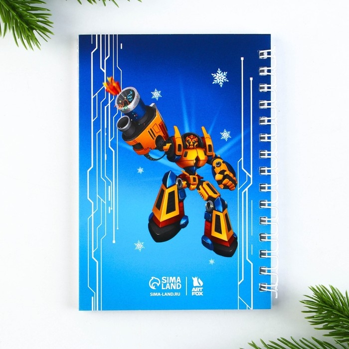 Подарочный набор новогодний, блокнот на спирали А6, 60листов и магнитные закладки 2 шт. &laquo;Врывайся в новый год&raquo;